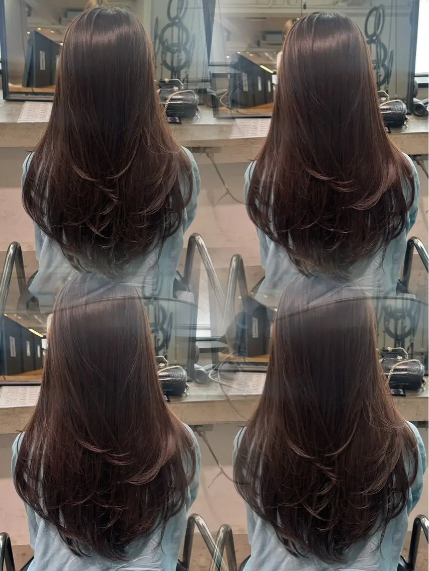 ロング レイヤーカット 上田 涼香のヘアスタイル