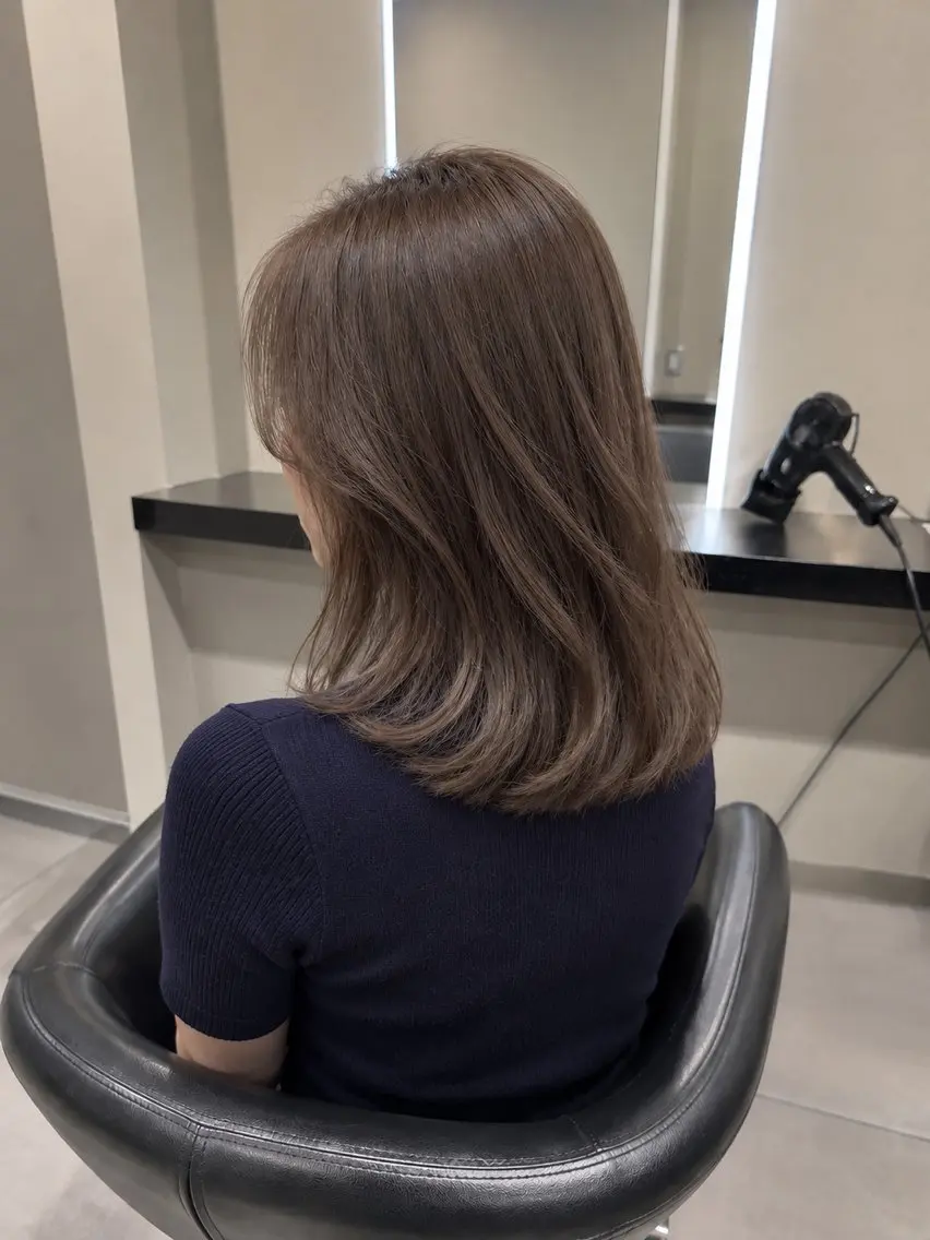 ミディアム カラー ブラウンカラー トリートメント 🌈ウルトワ水素 髪質改善naru🌈のヘアスタイル