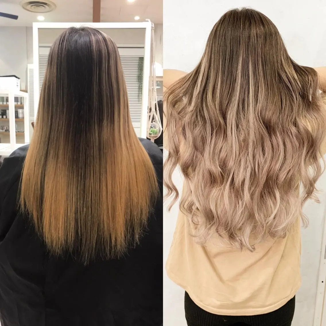ロング カラー ヘアアレンジ エクステ ヘアカラー エクステ TATSUYA アートディレクターのヘアスタイル