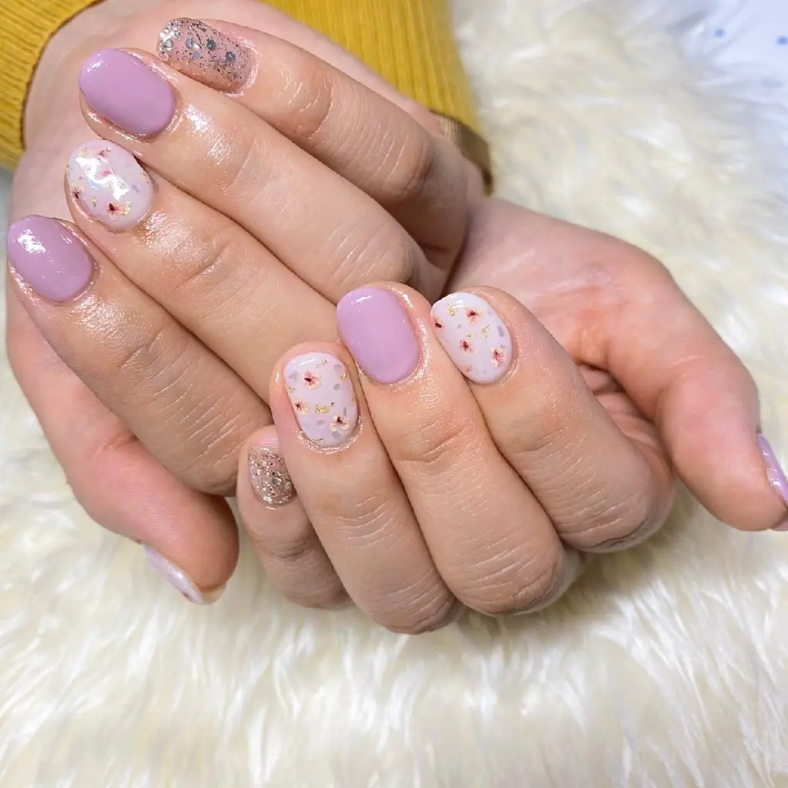 ネイル ラメ(グリッター) ハンドネイル Nail&eye Belire 新宿のネイルデザイン
