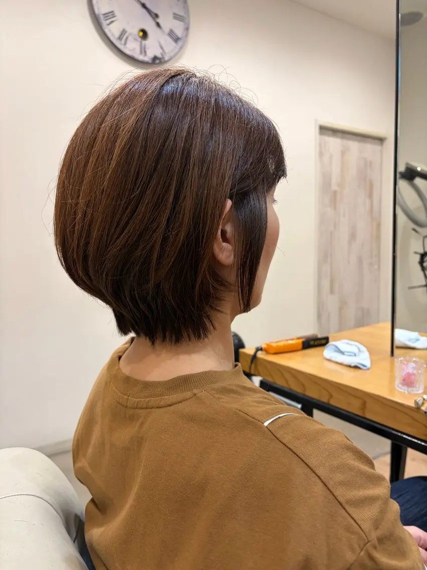 ショート 似合わせ透明感カラー 宇治　ヤマノのヘアスタイル