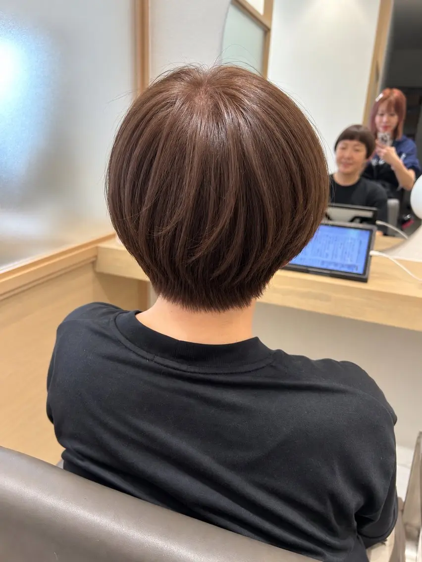 ショート カラー 髪質改善 カット ヘアカラー トリートメント ヘッドスパ 久木原 ゆりのヘアスタイル