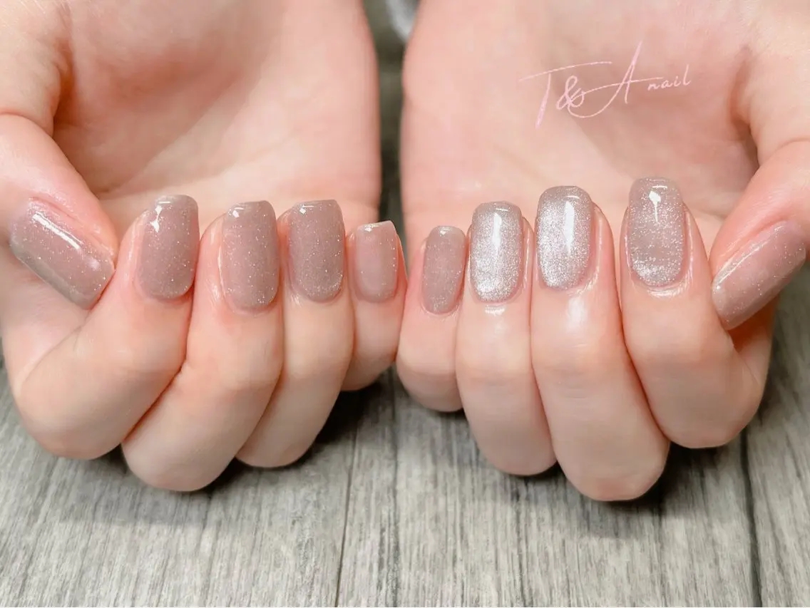 ネイル ジェルネイル マグネットネイル ワンカラーネイル スカルプネイル シンプルネイル T&A nailのネイルデザイン