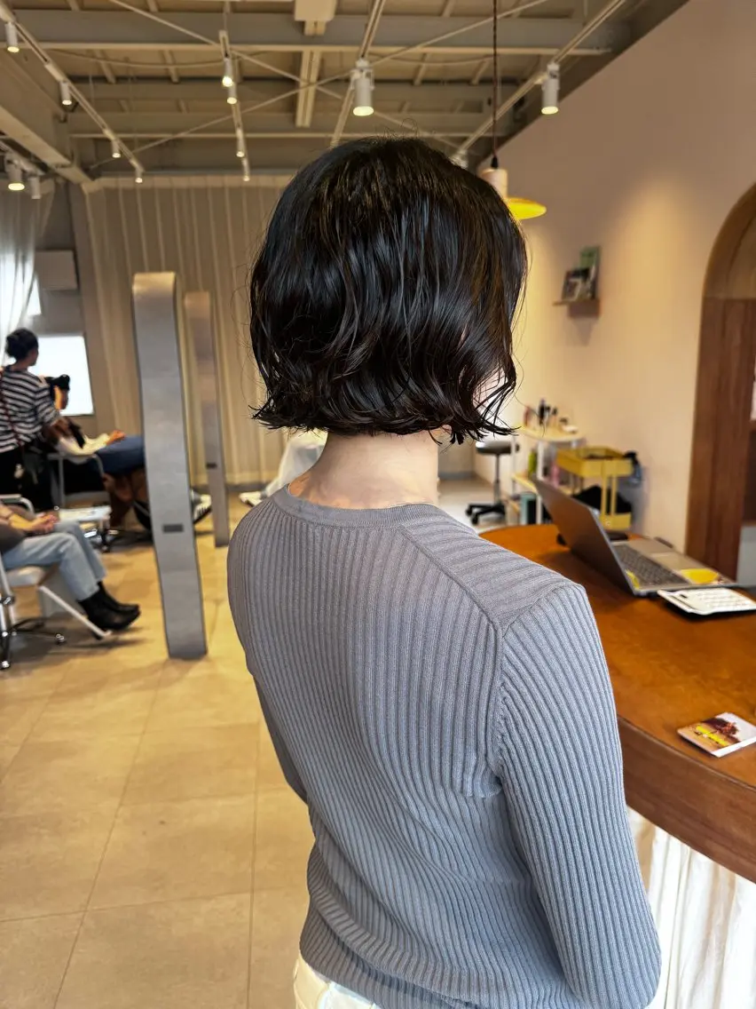 ショート カラー パーマ カット パーマ Takumi/ mukuのヘアスタイル