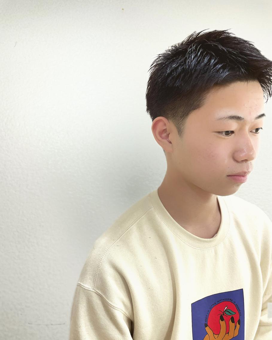 メンズ限定 部分カット サイドツーブロックの写真