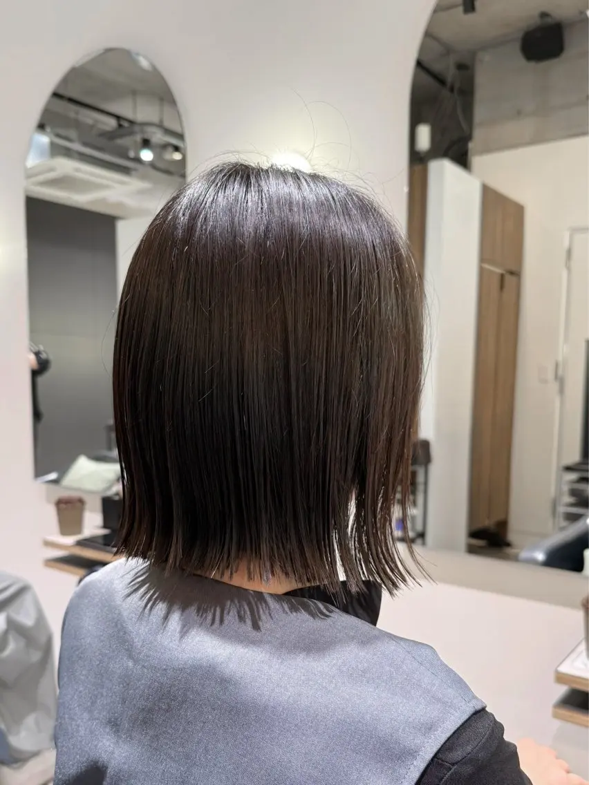 ミディアム ボブ 外ハネヘア カット トリートメント 清川 泰斗のヘアスタイル