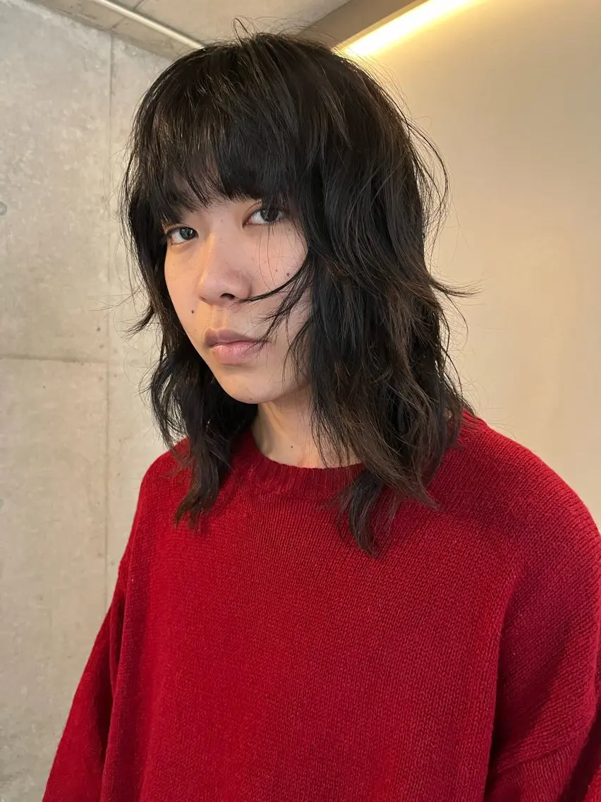 メンズ メンズパーマ カット トリートメント レイヤーカット\ウル フ　chinatsuのヘアスタイル