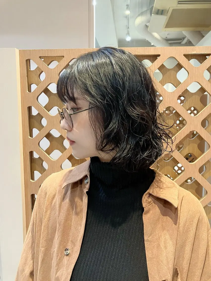 ショート パーマ ボブ カット パーマ 川間 将彦のヘアスタイル