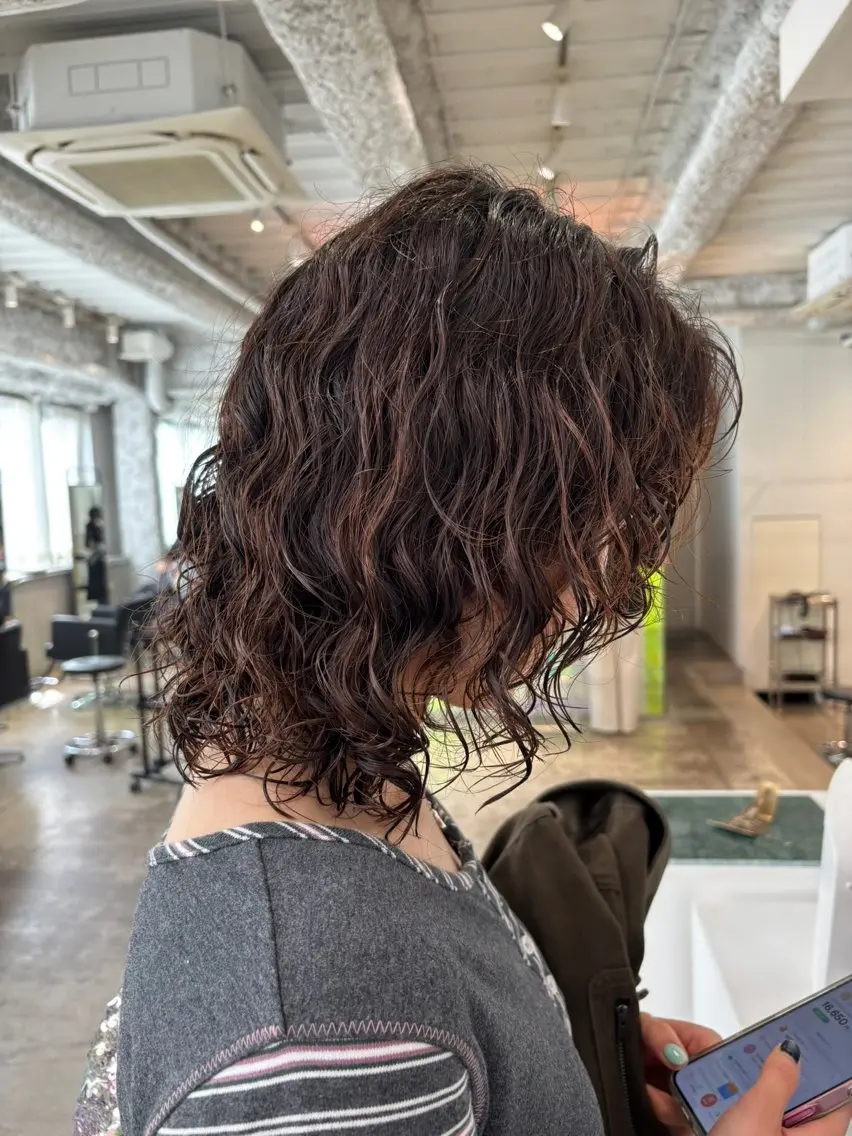 ミディアム パーマ カット パーマ ANY/須田麻人 /パーマスタイルのヘアスタイル