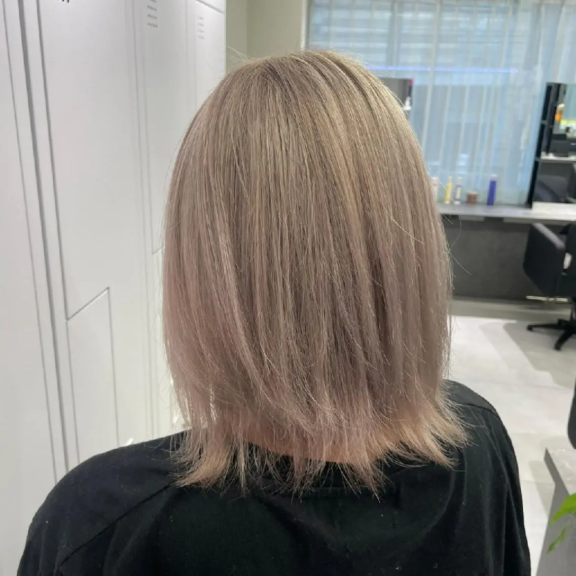 ミディアム カラー ヘアカラー Luisハイライト　 喜連瓜破、髪質改善のヘアスタイル