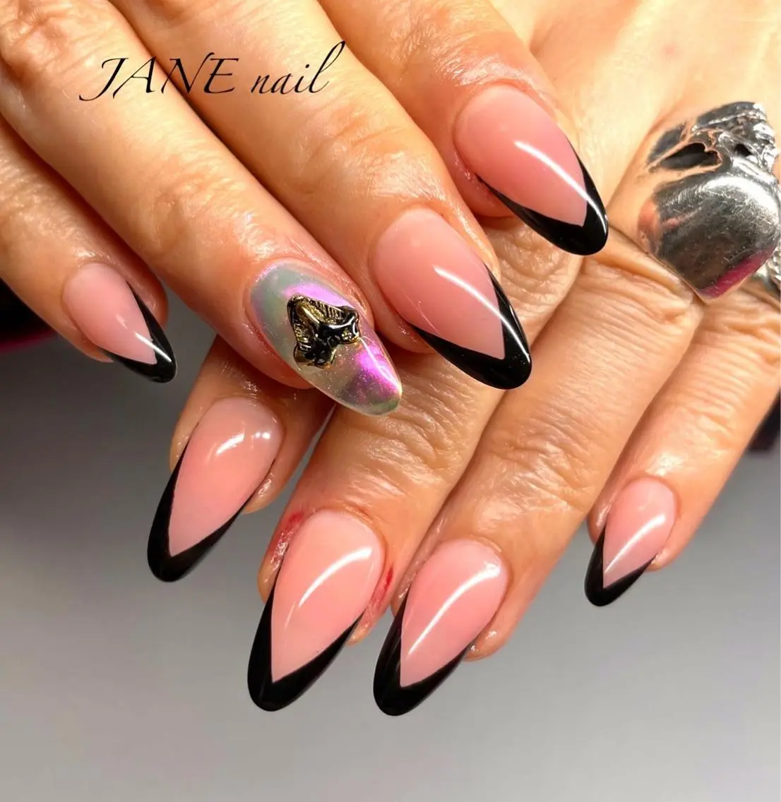 ネイル フットネイル フレンチネイル ピンク バレンタイン 冬ネイル ハンドネイル Nail Salon JANEのネイルデザイン