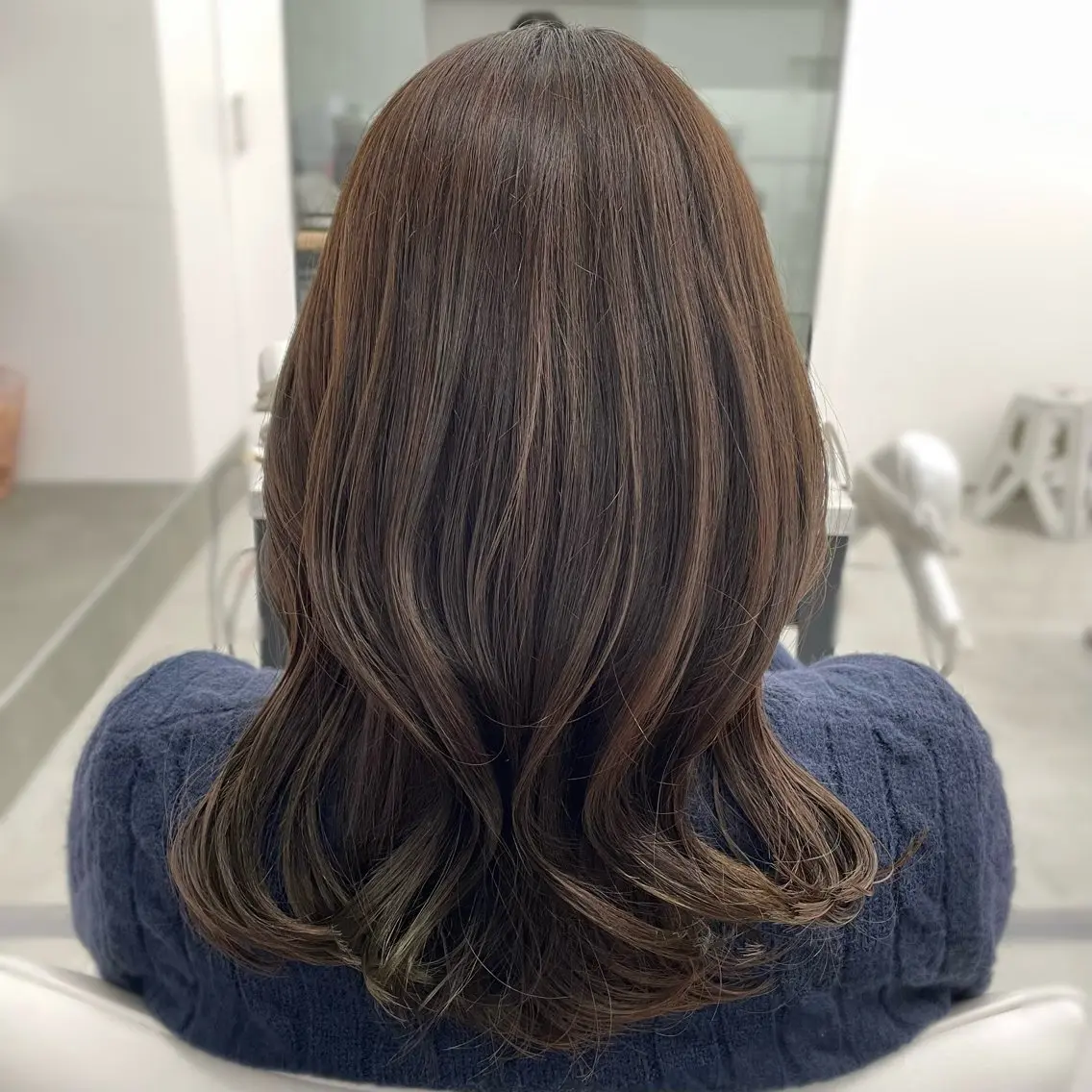 ミディアム カラー カット トリートメント 髪質改善×ブリーチ なしカラー/桃愛のヘアスタイル