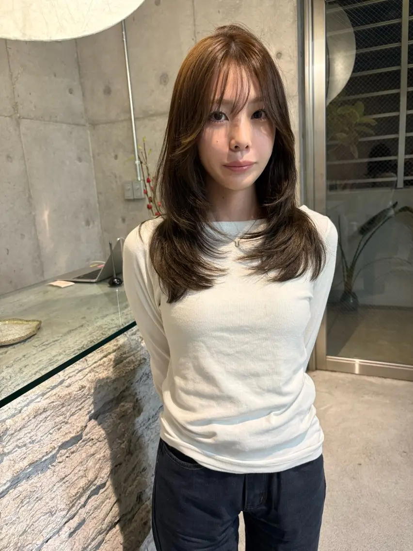 セミロング レイヤーカット カット 福岡レイヤーカット/ ゴトリのヘアスタイル