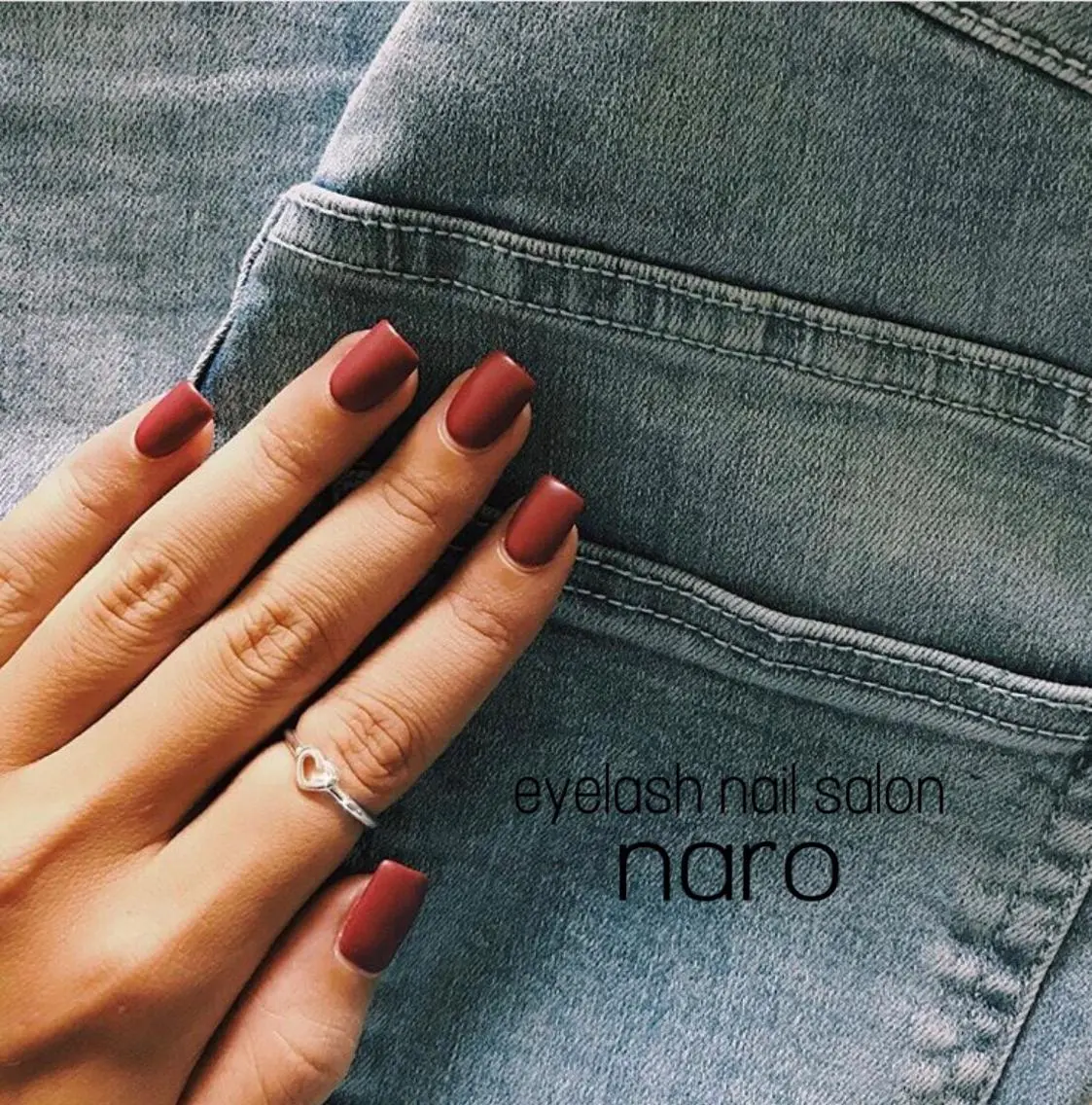 ネイル マットネイル ワンカラーネイル スクエアネイル salon naroのマツエク・マツパデザイン