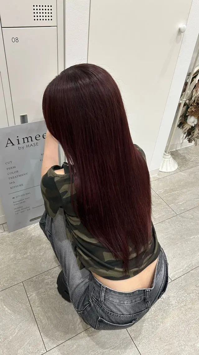 ロング カラー ヘアカラー トリートメント 髙﨑 ちひろのヘアスタイル