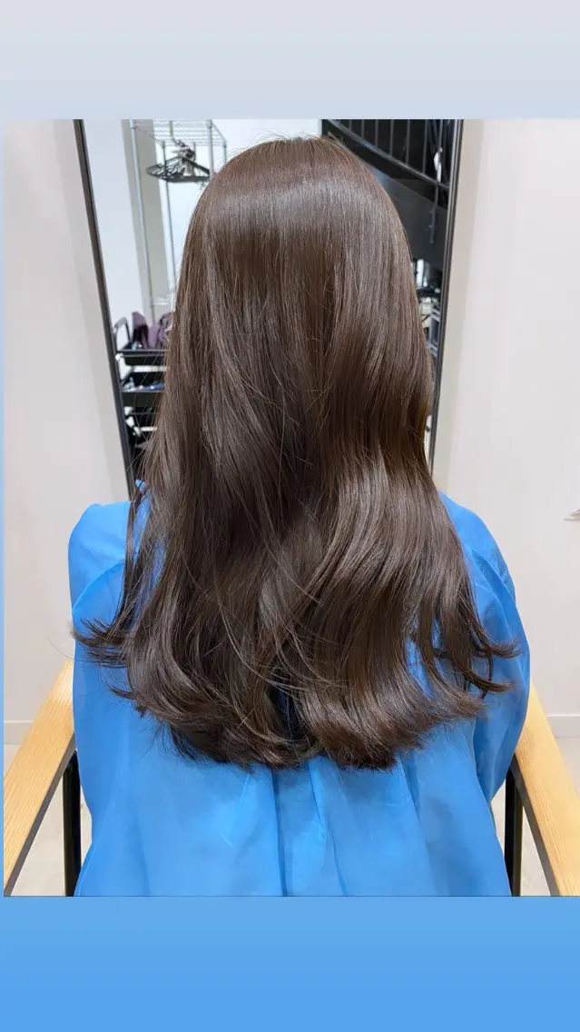 ロング カラー グレージュ オリーブグレージュ オリーブグレー 🎀透明感ナチュラル ガーリー🎀yuhiのヘアスタイル