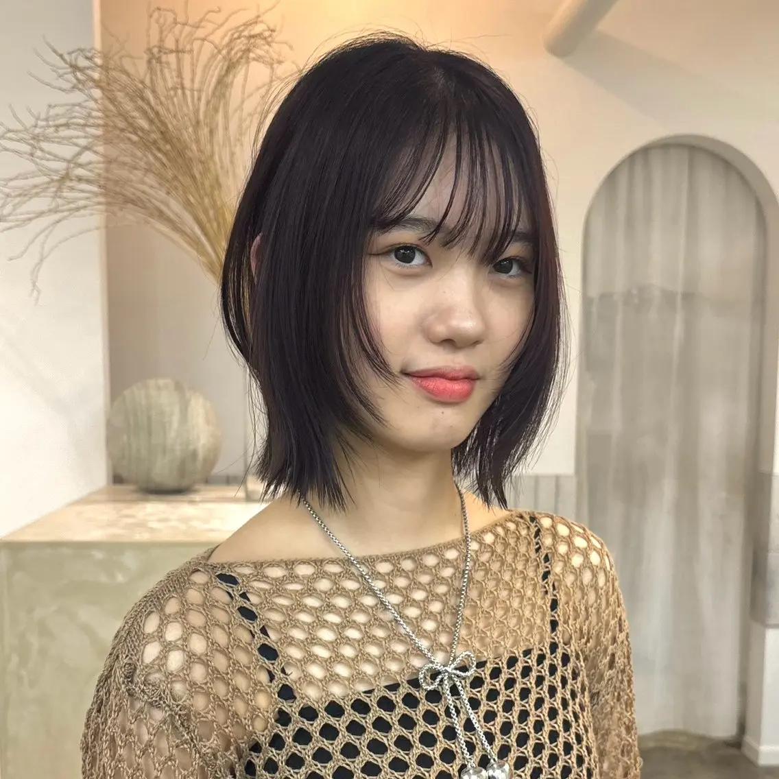 ミディアム カラー バイオレットカラー Terve. 梅沢 彩菜美のヘアスタイル