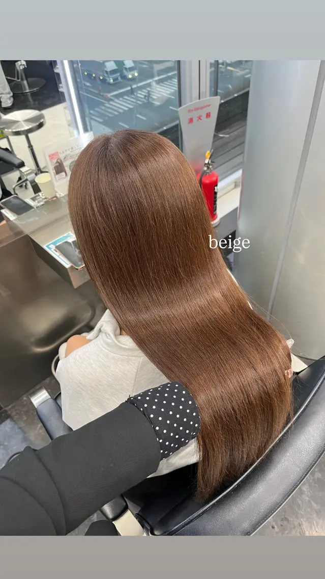 セミロング カラー ヘアアレンジ カット ヘアカラー トリートメント ヘアセット ハイトーン/透明感 髪質改善/rinaのヘアスタイル
