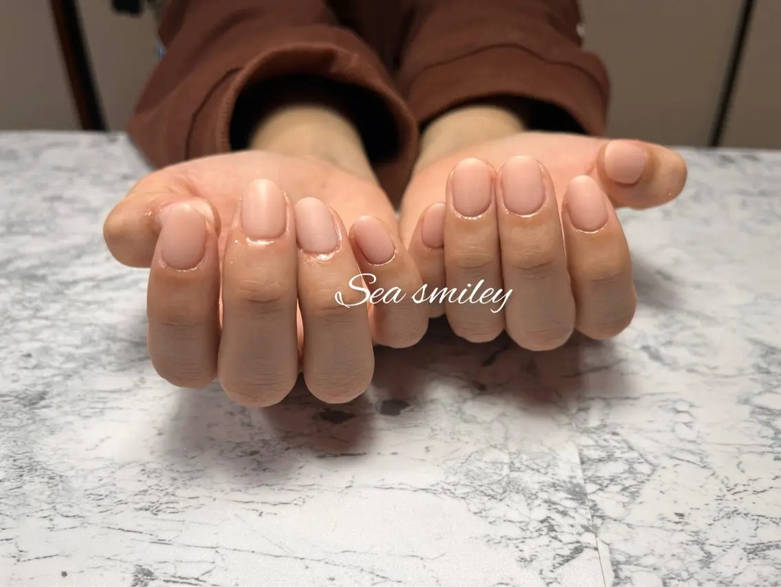 ネイル マットネイル ハンドネイル Sea smiley シースマイリーのネイルデザイン