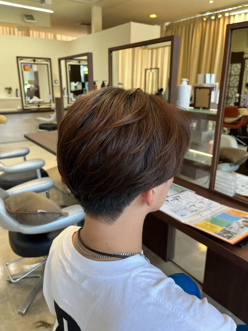 ショート パーマ メンズ センターパート メンズパーマ ニュアンスパーマ 🧊メンズ特化🧊 高木航希のヘアスタイル