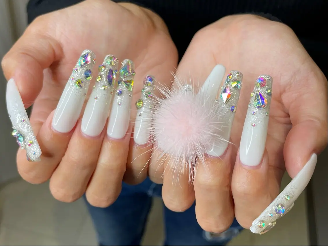 ネイル アートネイル 長さ出し 持ち込み スカルプネイル ネイルチップ ハンドネイル Rimie Yamauchiのネイルデザイン