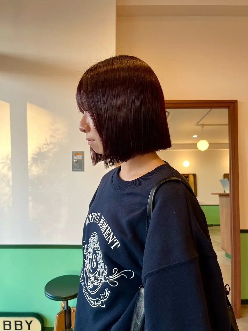 ショート ボブ カット ヘアカラー LOBBY HIMERIのヘアスタイル