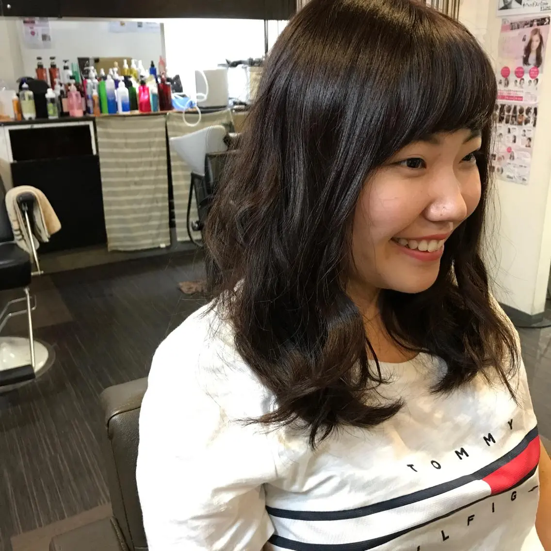 ミディアム ミディアムパーマ juve. 別府のヘアスタイル