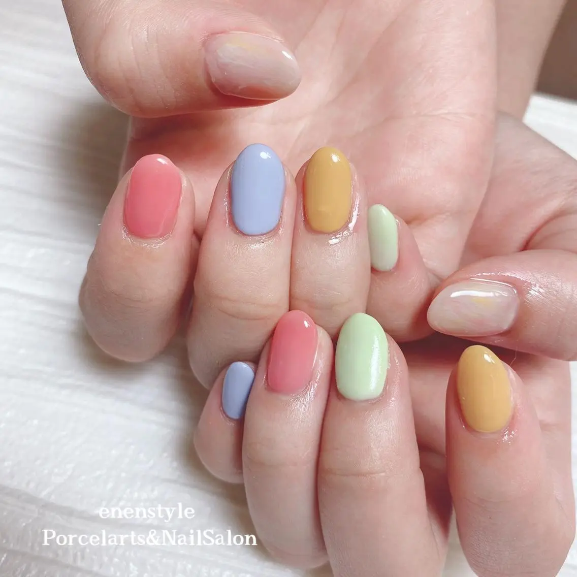 ミディアム ネイル 🐾enen style 🐾のネイルデザイン