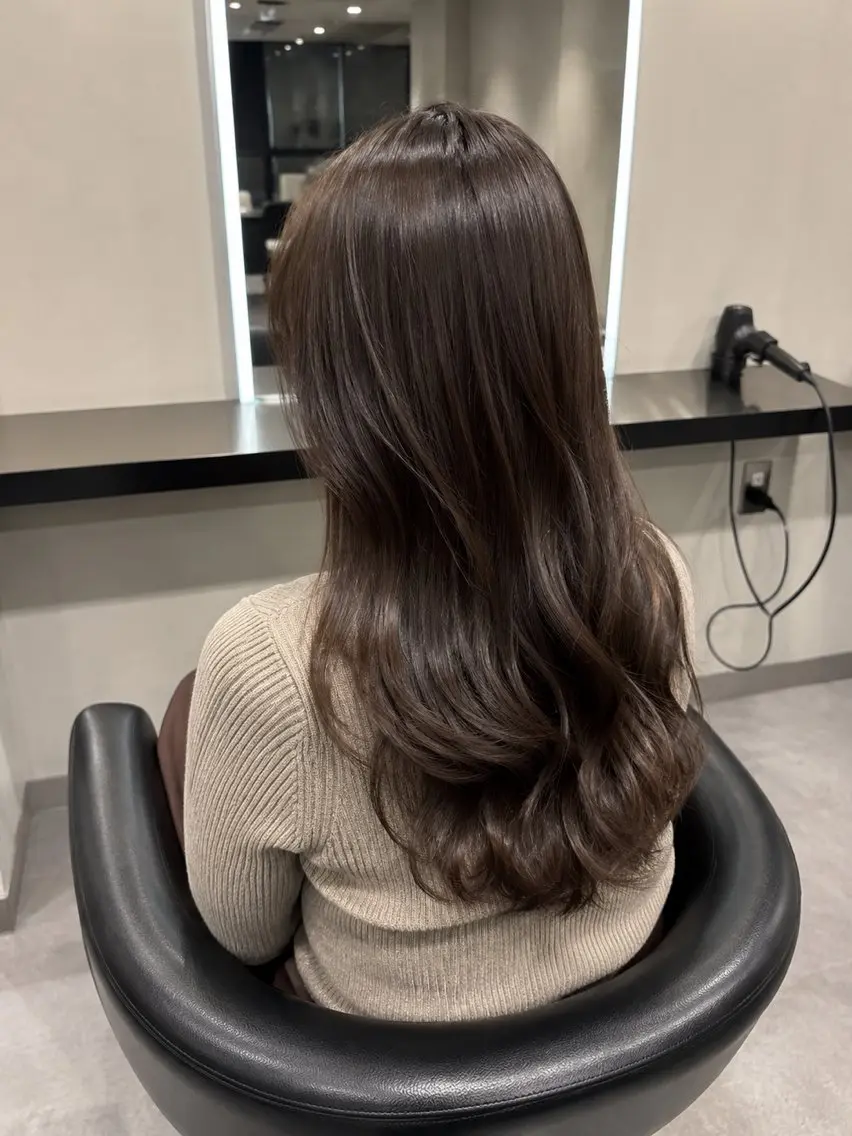 ミディアム カラー ブラウンカラー トリートメント 🌈ウルトワ水素 髪質改善naru🌈のヘアスタイル
