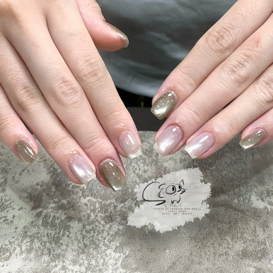 ネイル チークネイル フレンチネイル グラデーション マグネットネイル ワンカラーネイル S.nail _のネイルデザイン
