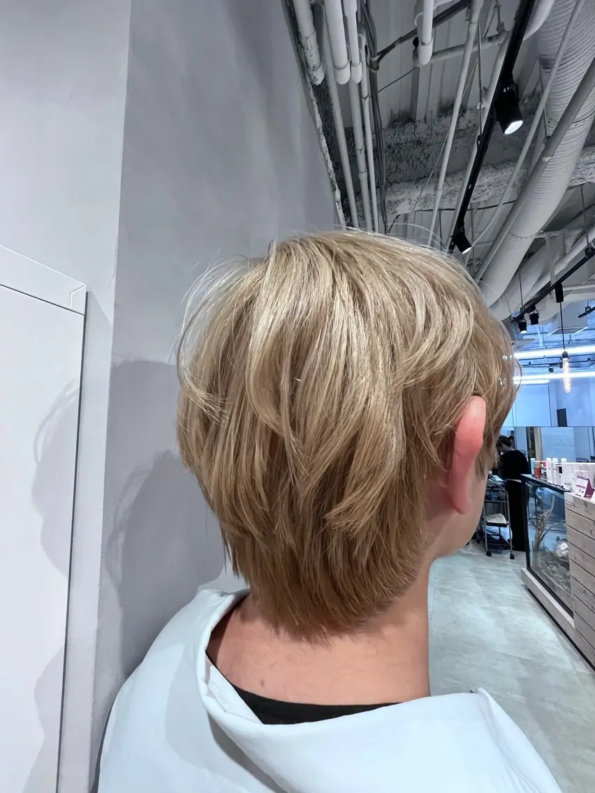 メンズ カット ヘアカラー ハイトーンカラー/ 田中和磨のヘアスタイル