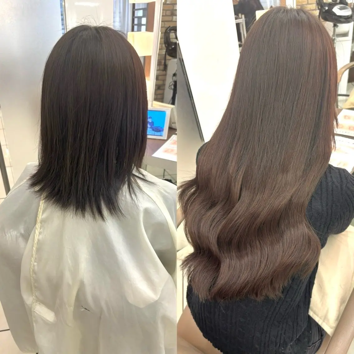 ヘアカラー エクステ ヘアメ🎀ハイトーン 🩵エクステ🪄しほのヘアスタイル