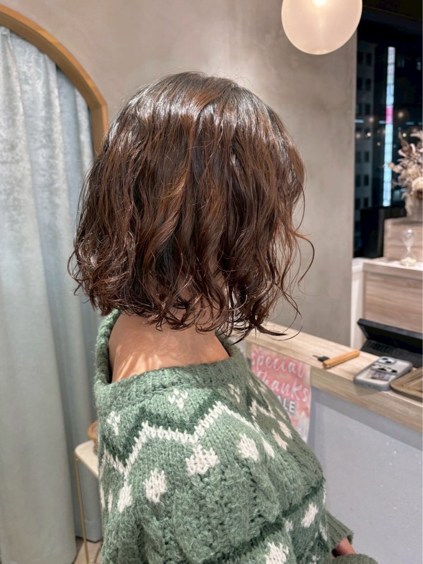 パーマ パーマ トリートメント ヘッドスパ 💎mikoto パーマ／ショート❄️のヘアスタイル