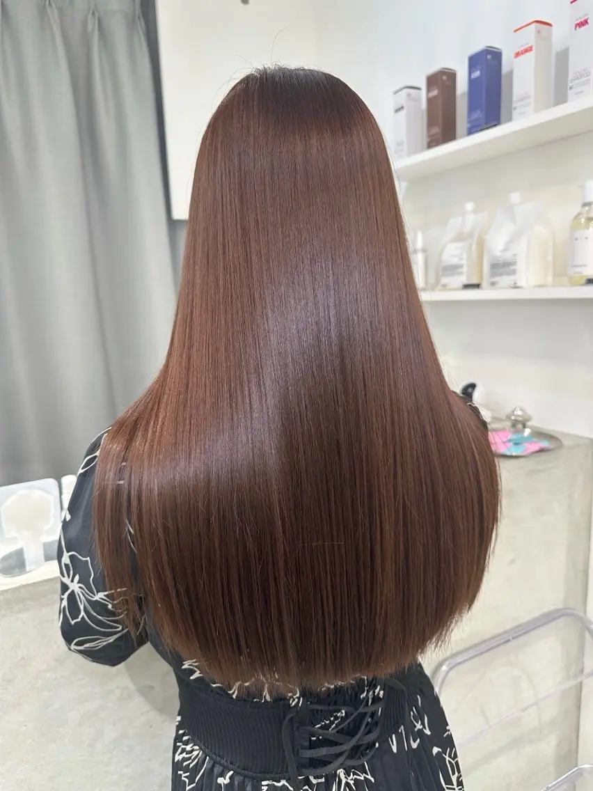 ロング カラー ブラウンカラー 小田 紗生 カラーモデル募集中のヘアスタイル