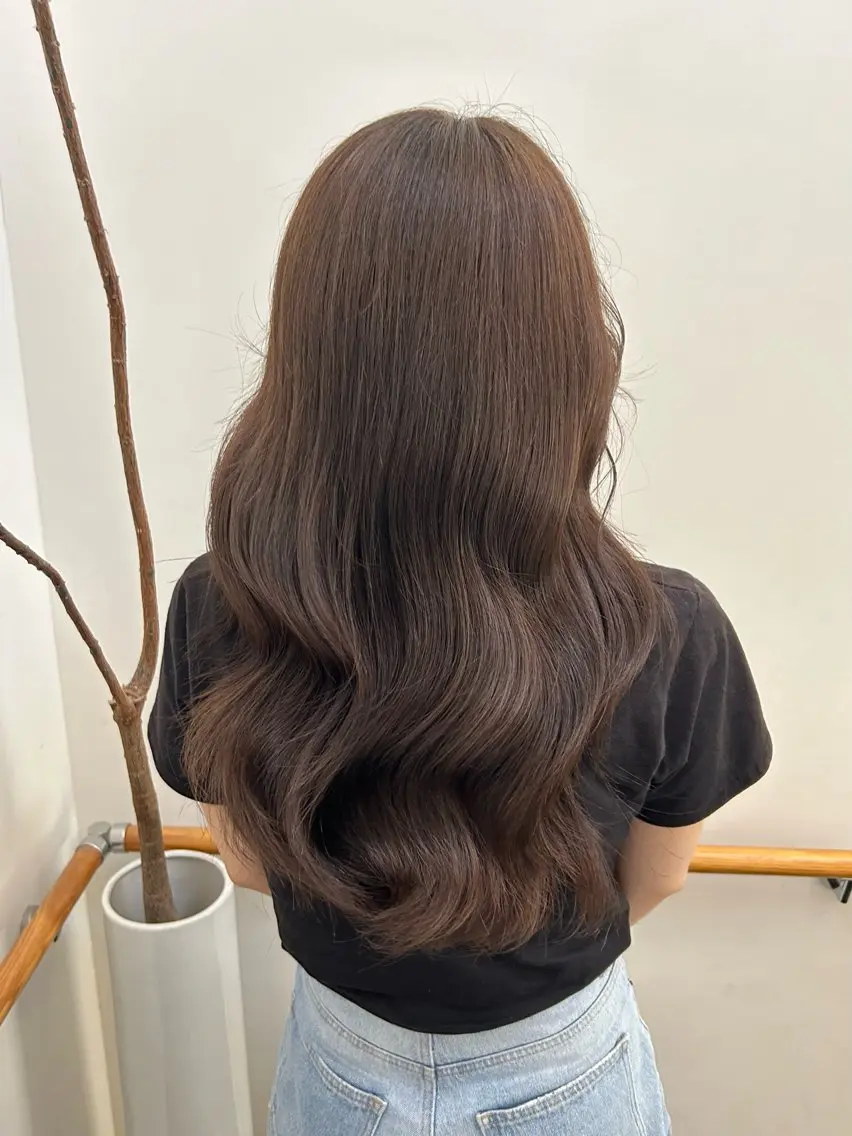 ロング カラー ベージュカラー ブラウンカラー 透明感カラー カット ヘアカラー 透明感カラー/ ベージュ/ソラ🥜のヘアスタイル