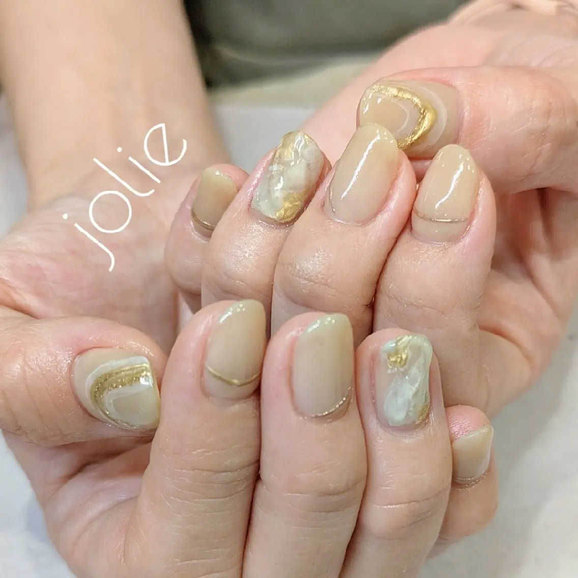 ネイル アートネイル ニュアンスネイル ハンドネイル jolie ISIHARAのネイルデザイン