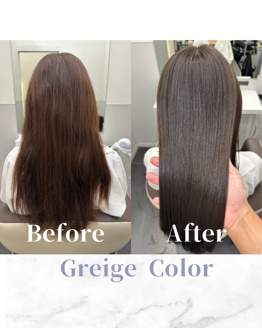 ロング カラー ケアカラー 透明感カラー グレージュ 髪質改善 トリートメント カット ヘアカラー トリートメント 【美髪矯正 /髪質改善】RINのヘアスタイル