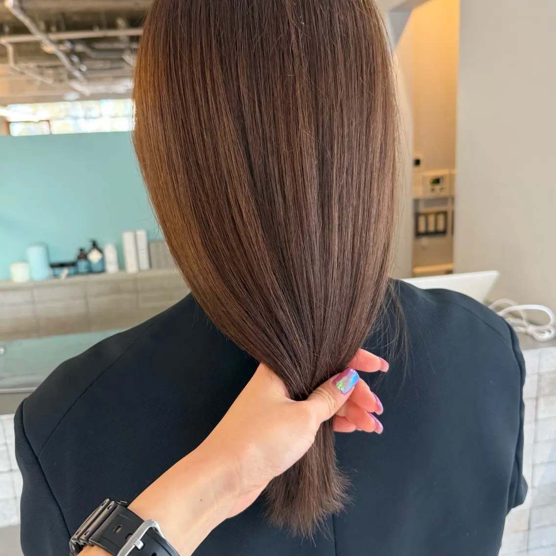 セミロング カラー ベージュカラー ブラウンカラー ナチュラルブラウン カット ヘアカラー cipre シンモン チナリのヘアスタイル