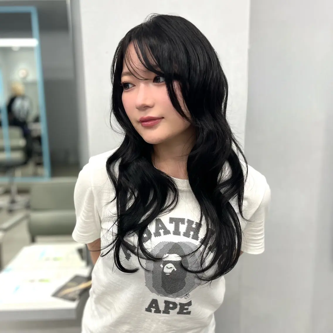 ロング レイヤーカット 無料カットモデル 指名率No.1✅ユナのヘアスタイル