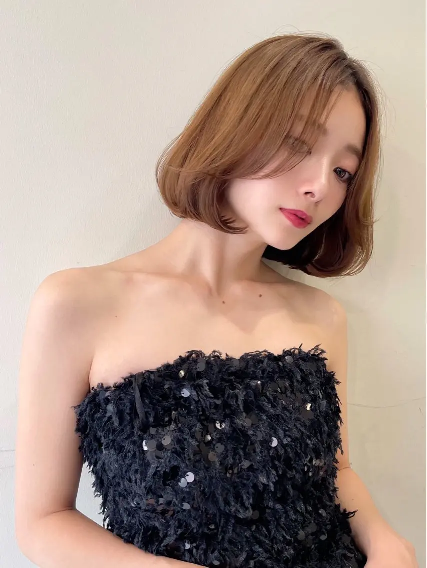 ショート カラー 顔周りカット 小顔ボブ jilblanカホのヘアスタイル