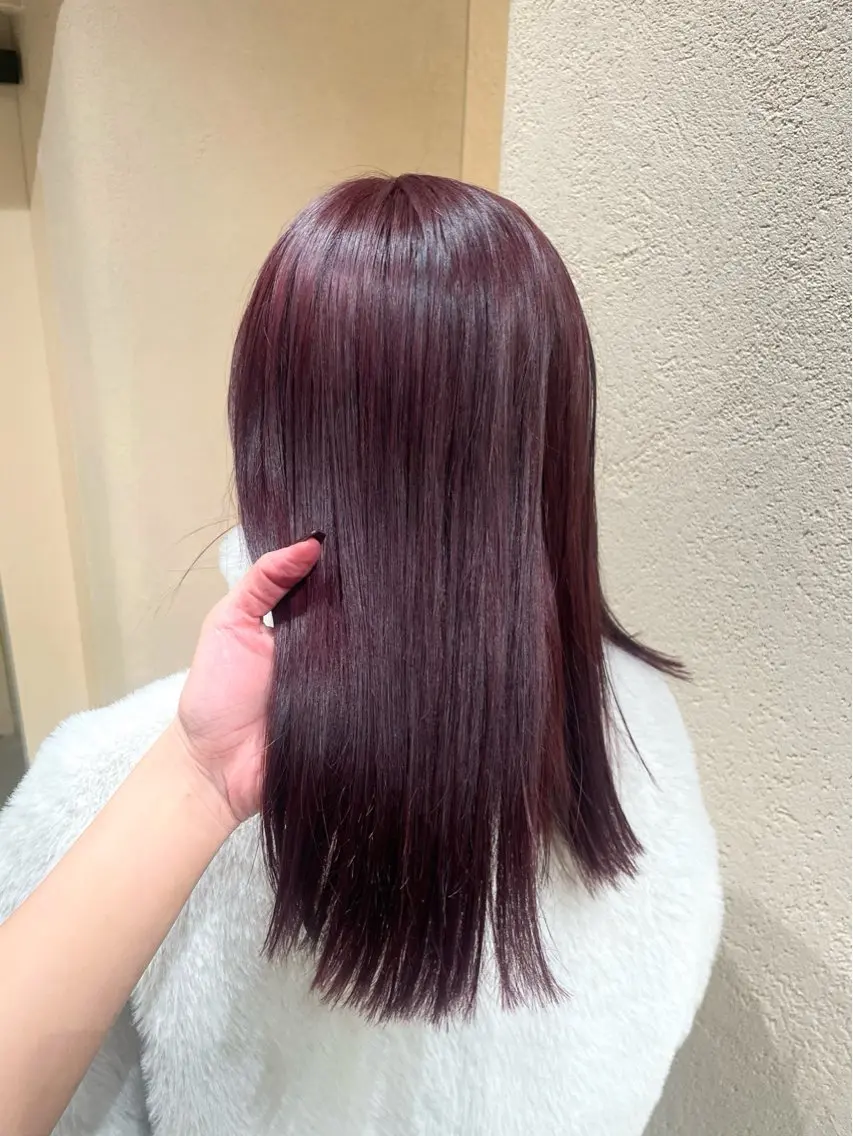 ミディアム カット ヘアカラー トリートメント 暖色系カラー/オリー ブカラー💚宮城のヘアスタイル