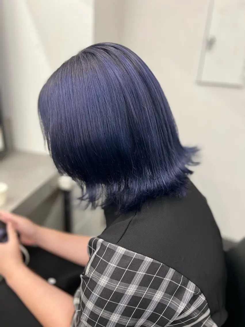 ミディアム カラー ブルーカラー ラベンダーカラー カット ヘアカラー 透明感カラー特化🫧 🦋栗原🦋のヘアスタイル