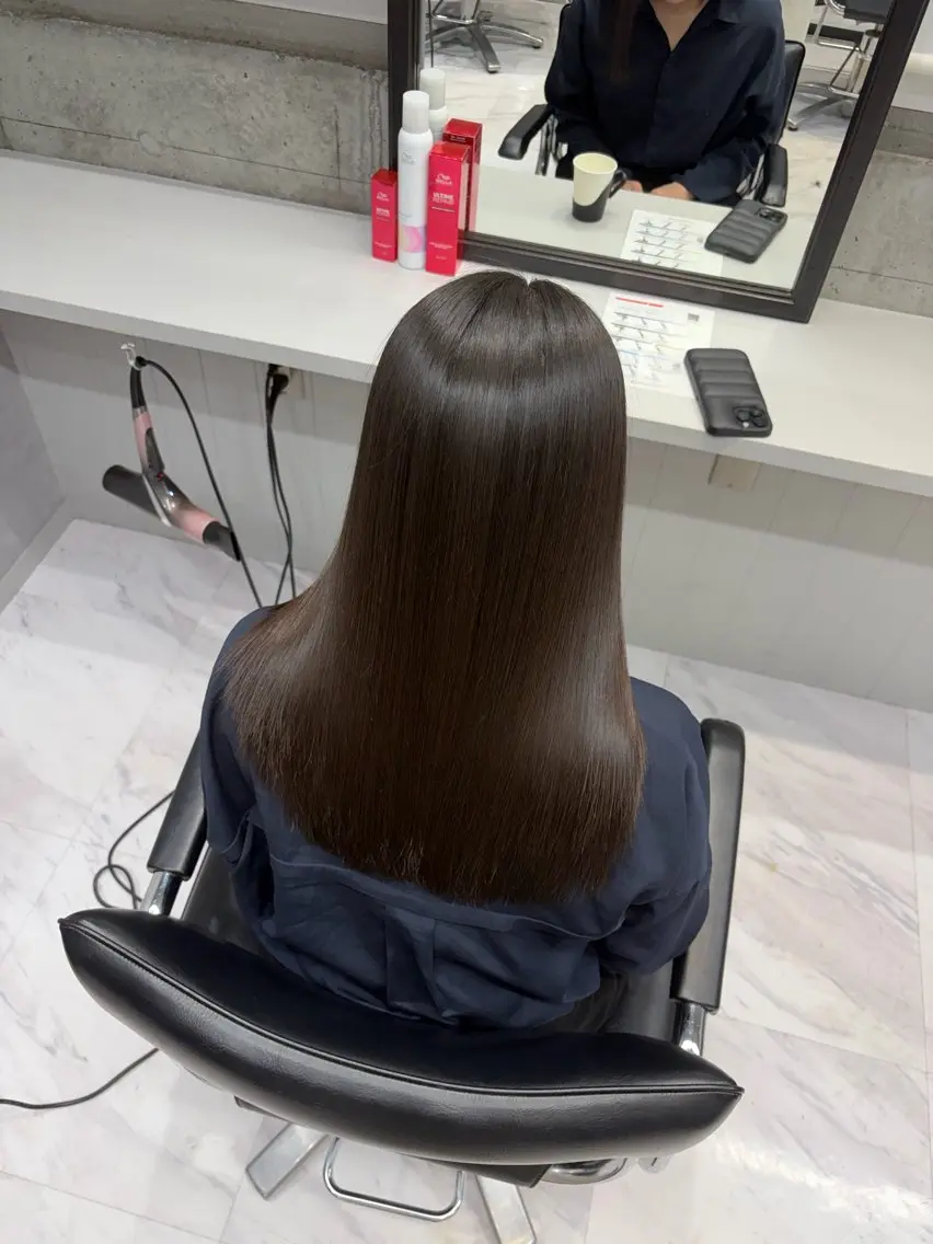 ロング 縮毛矯正 武内 風馬のヘアスタイル