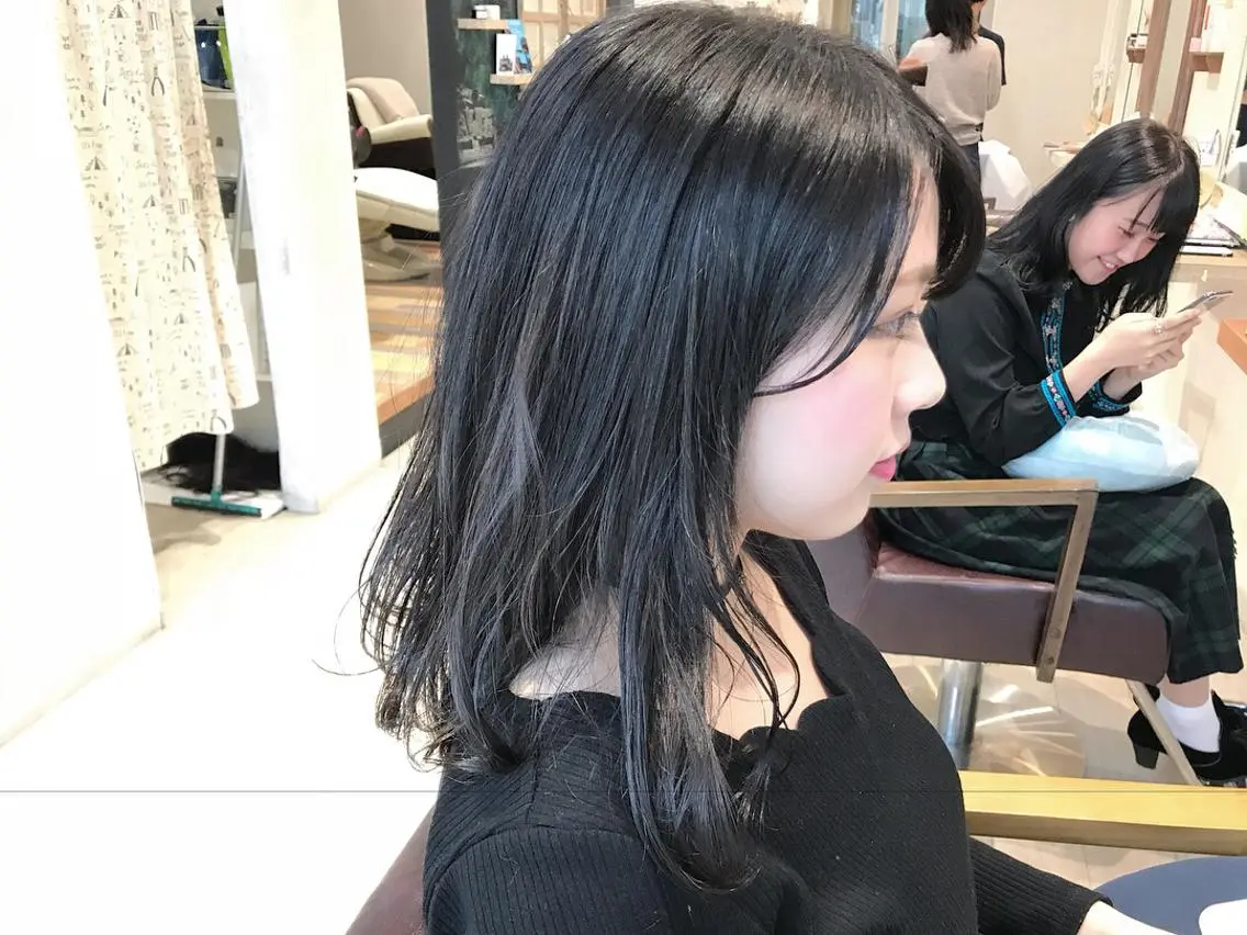 ミディアム カラー ブルーカラー ブルージュ メンズ指名多数!! 田島史也のヘアスタイル