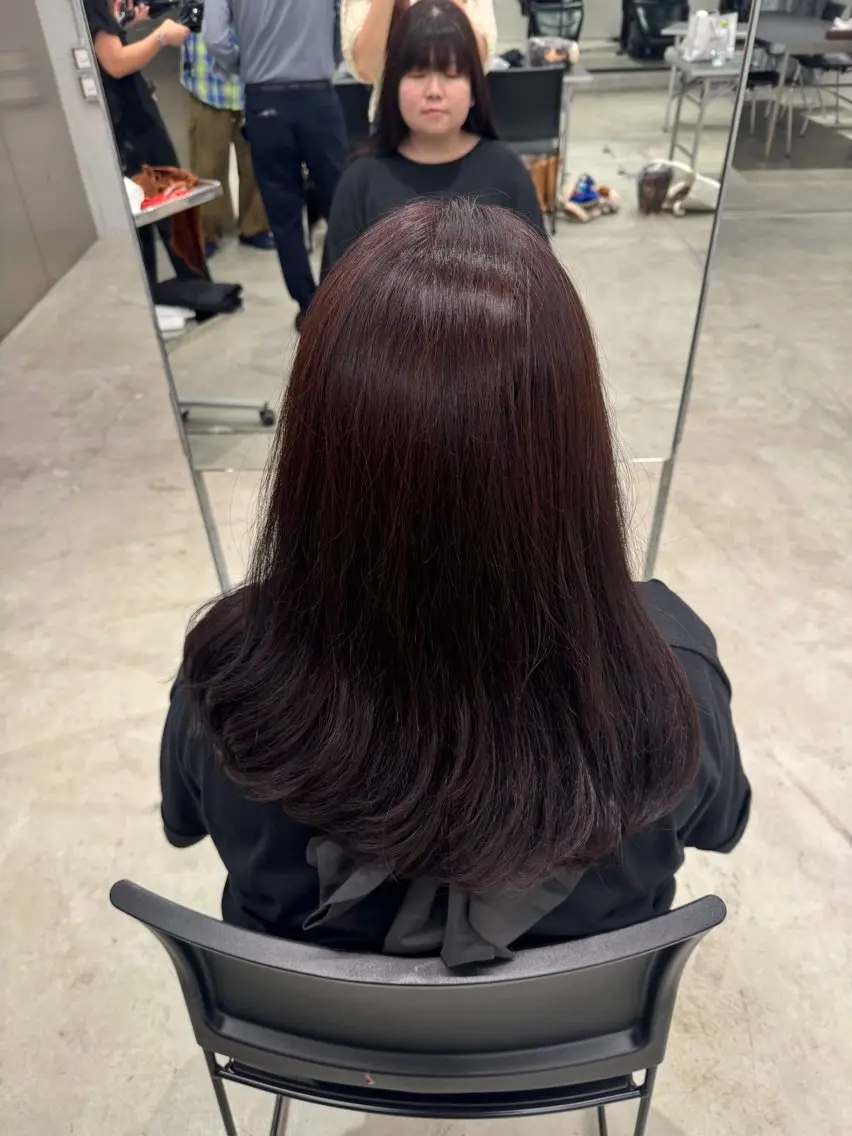 セミロング カラー ブラウンカラー ピンクカラー ピンクブラウン 似合わせカット ヘアカラー 園田 優真のヘアスタイル