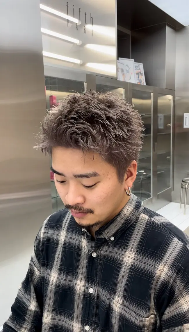 ショート カラー メンズ スパイキーショート ショートヘア カット ヘアカラー fifth 阿部楓のヘアスタイル