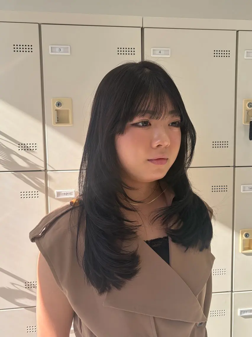 ロング カラー カット ヘアカラー トリートメント mary💋寒色 カラー/layerのヘアスタイル