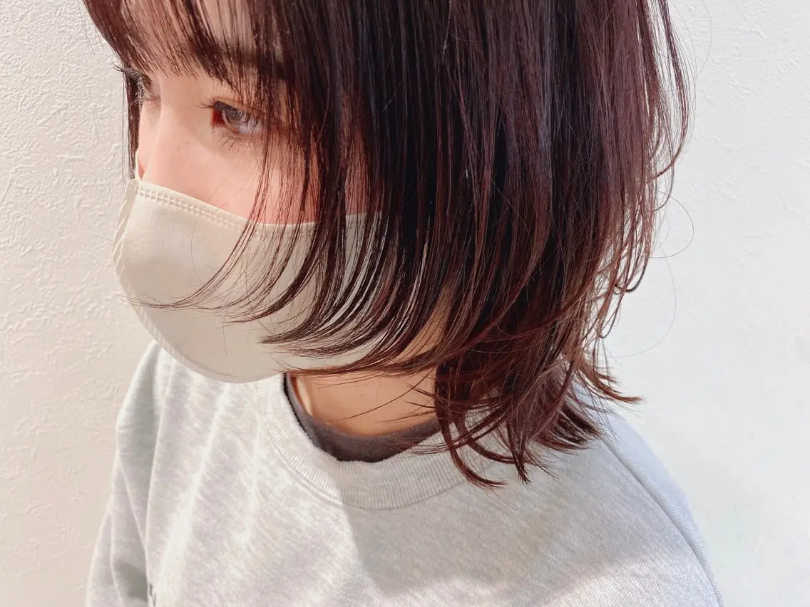 ショート カラー ブラウンカラー レッドカラー ウルフカット 全国認定講師 高久のヘアスタイル