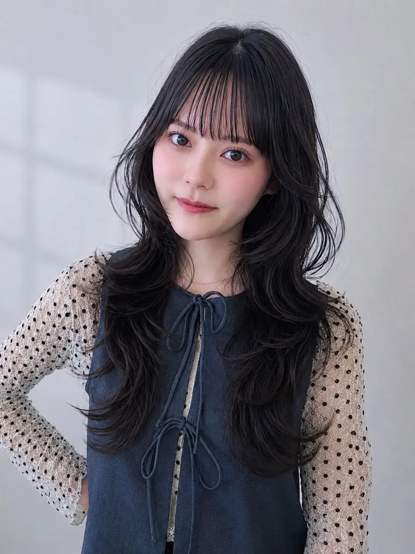 ロング そ にのヘアスタイル