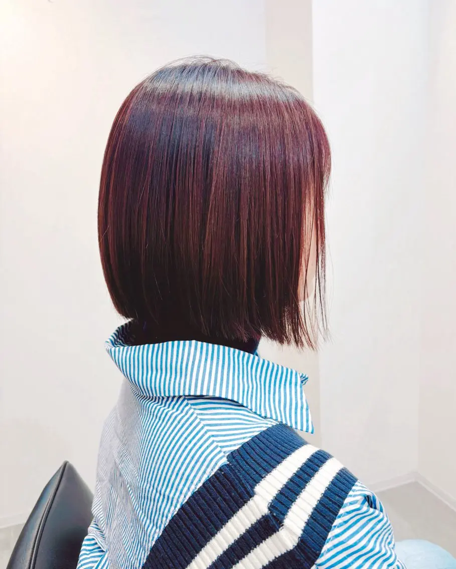 ショート カラー レッドカラー ボブ ショートヘア カット ヘアカラー トリートメント conne& ririのヘアスタイル